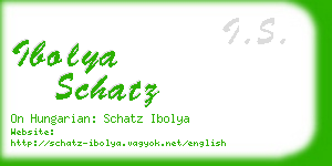 ibolya schatz business card